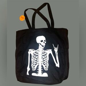 *new* Black Skeleton Tote Bag
